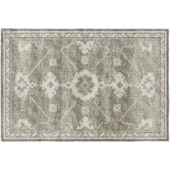 Modena Khaki 1 ft. 8 in. x 2 ft. 6 in. Persian Accent Rug by Addison Rugs