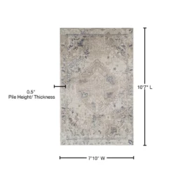 Provincial 7 Linen 7 ft. 10 in. x 10 ft. 7 in. Medallion Persian Area Rug by Addison Rugs 24 Provincial 7 Linen 7 ft. 10 in. x 10 ft. 7 in. Medallion Persian Area Rug by Addison Rugs -Deals Flooring Luxe Store linen addison rugs area rugs hdpc7li8x11 76 1000