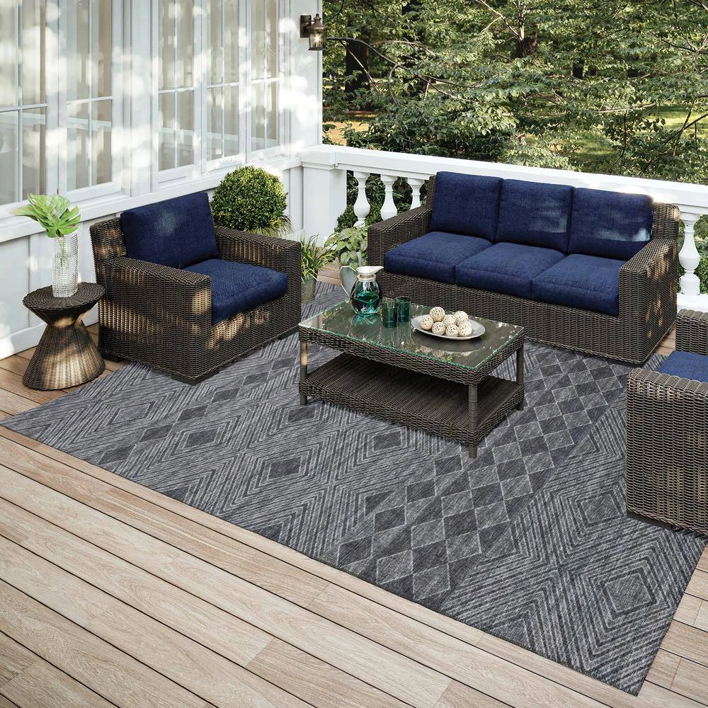Modena Midnight 8 ft. x 10 ft. Southwest Area Rug by Addison Rugs 11 Modena Midnight 8 ft. x 10 ft. Southwest Area Rug by Addison Rugs - Image 9