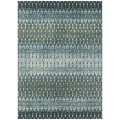 Evolve Mineral Blue 8 ft. x 10 ft. Ikat Area Rug by Addison Rugs