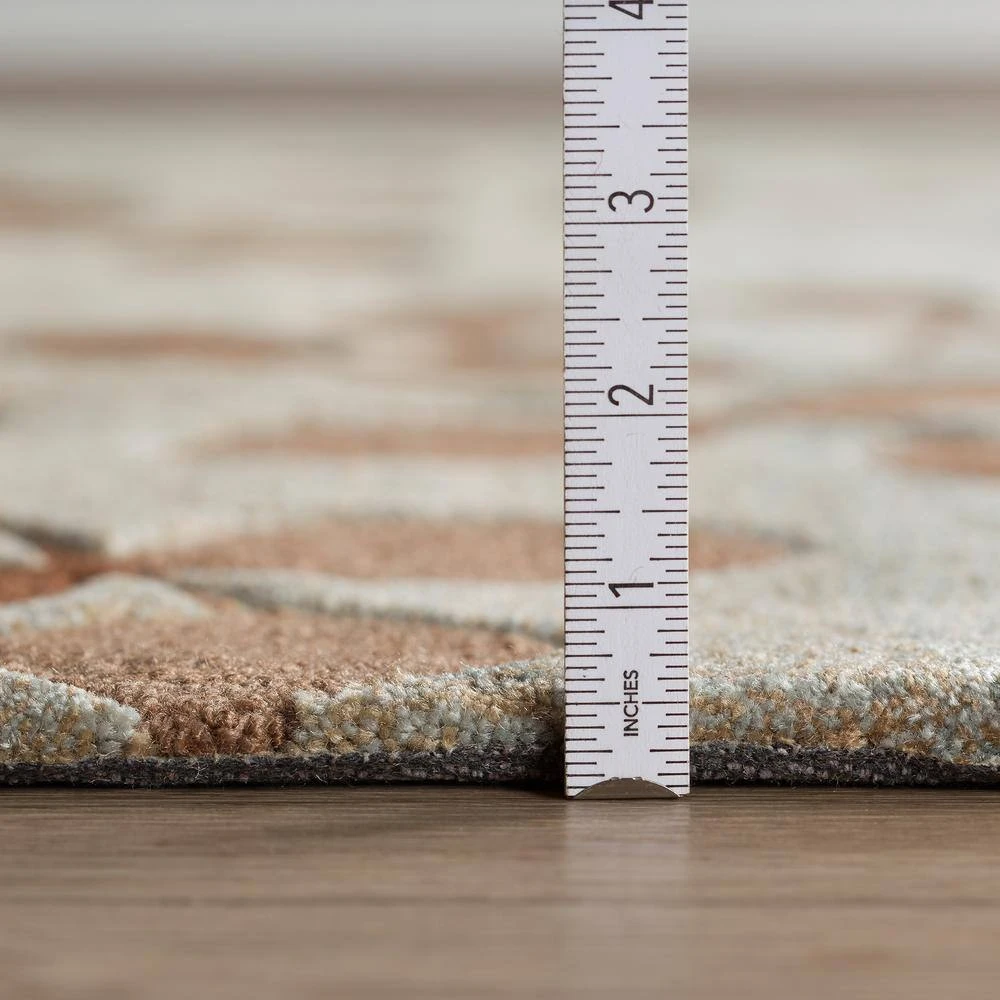 Ascot 1 Striped Floral Mocha 8 ft. x 10 ft. Area Rug by Addison Rugs 6 Ascot 1 Striped Floral Mocha 8 ft. x 10 ft. Area Rug by Addison Rugs - Image 4