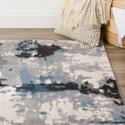 Apollo Grey 2 ft.3 in. x 7 ft.5 in. Abstract Polypropylene Runner Rug by Addison Rugs -Deals Flooring Luxe Store multi addison rugs area rugs hdap2mu2x7 76 1000