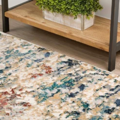 Gentry 26 Multi 9 Ft. 4 In. x 13 Ft. 2 In. Abstract Watercolor Area Rug by Addison Rugs -Deals Flooring Luxe Store multi addison rugs area rugs hdge26mu9x13 40 1000