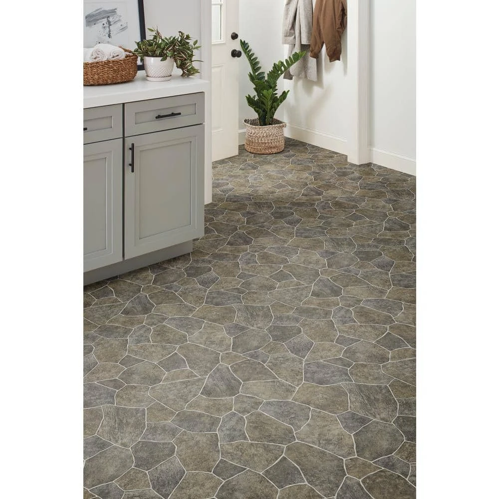Natural Paver Residential Vinyl Sheet Flooring 12ft. Wide x Cut to Length by TrafficMaster 6 Natural Paver Residential Vinyl Sheet Flooring 12ft. Wide x Cut to Length by TrafficMaster - Image 4