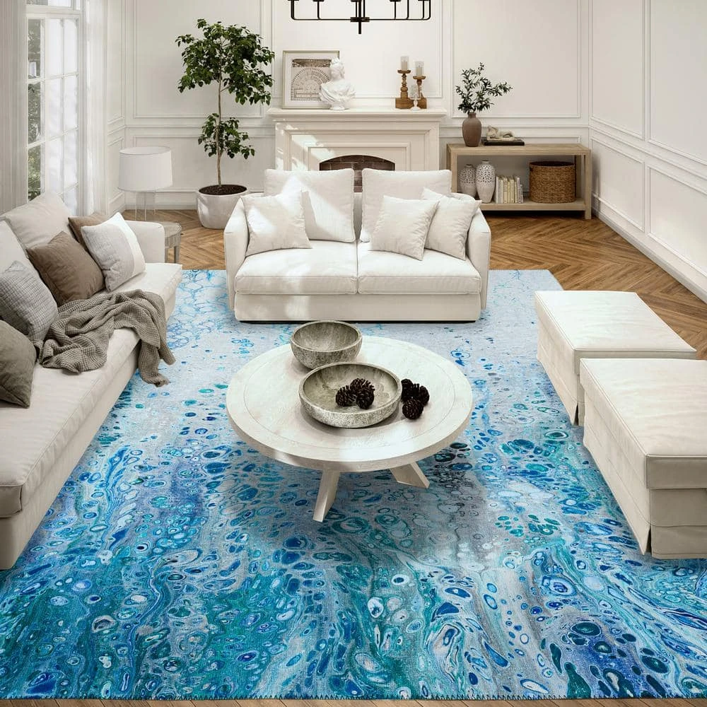 Copeland Ocean 9 ft. x 12 ft. Abstract Area Rug by Addison Rugs 11 Copeland Ocean 9 ft. x 12 ft. Abstract Area Rug by Addison Rugs - Image 9