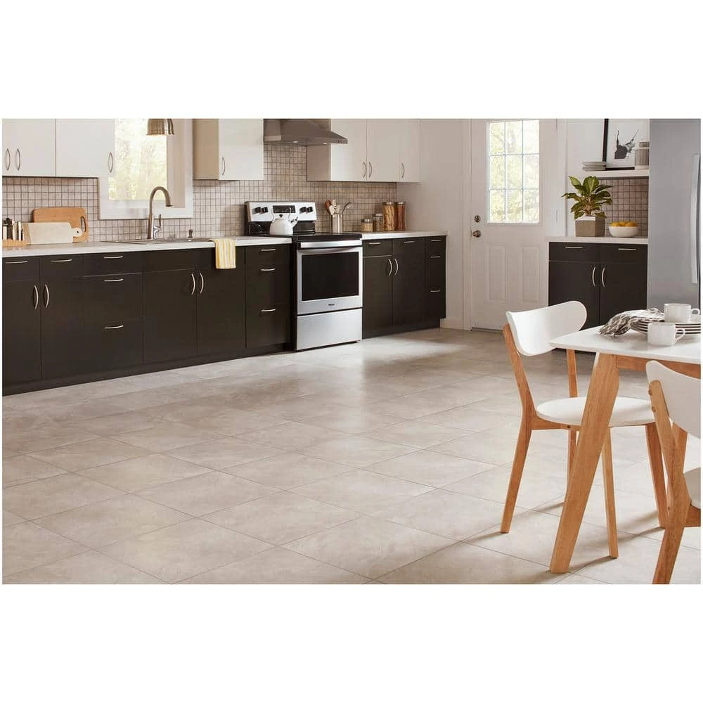 Portland Stone Gray 18 in. x 18 in. Glazed Ceramic Floor and Wall Tile (348.8 sq. ft. / pallet) by TrafficMaster 12 Portland Stone Gray 18 in. x 18 in. Glazed Ceramic Floor and Wall Tile (348.8 sq. ft. / pallet) by TrafficMaster - Image 10