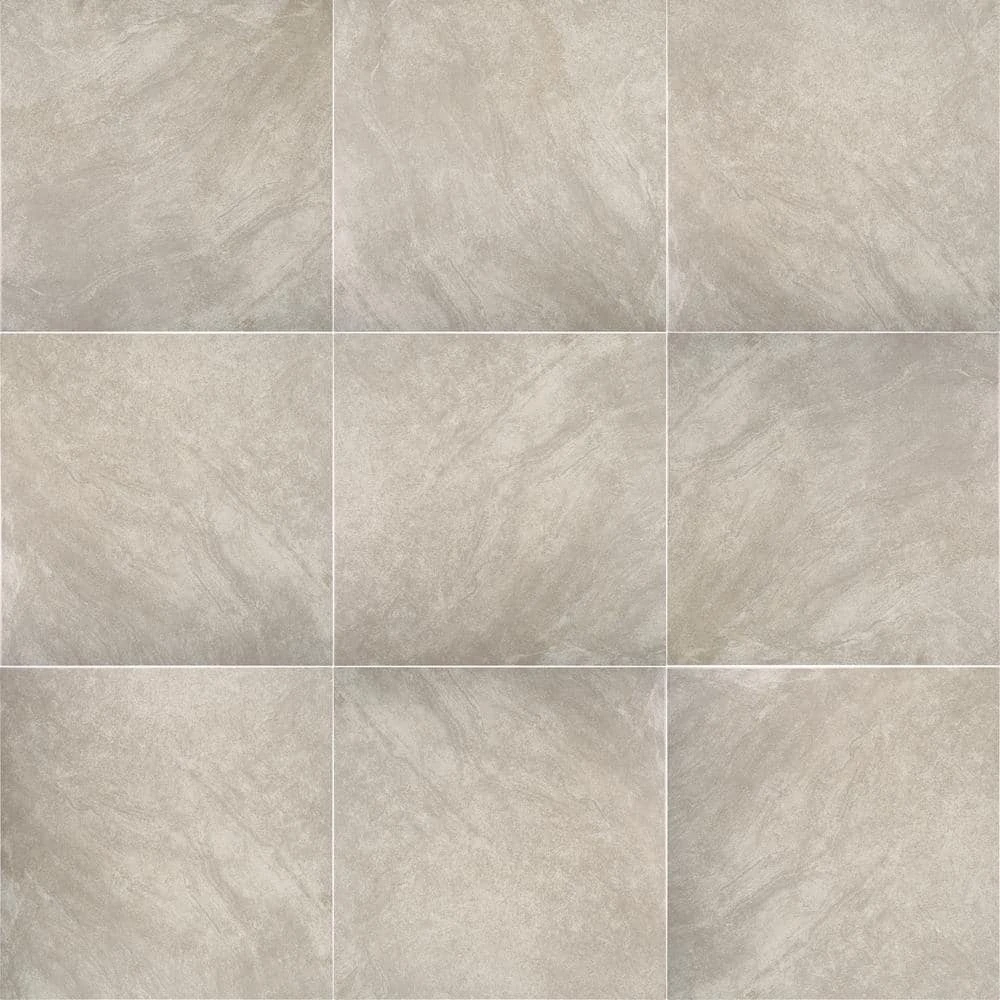 Portland Stone Gray 18 in. x 18 in. Glazed Ceramic Floor and Wall Tile (348.8 sq. ft. / pallet) by TrafficMaster 3 Portland Stone Gray 18 in. x 18 in. Glazed Ceramic Floor and Wall Tile (348.8 sq. ft. / pallet) by TrafficMaster