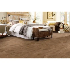 Scorched Walnut Natural Wood Residential Vinyl Sheet Flooring 12ft. Wide x Cut to Length by TrafficMaster -Deals Flooring Luxe Store scorched walnut natural trafficmaster vinyl sheet flooring u9450 407c844p144 1d 1000
