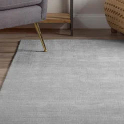 Audrey 1 Silver 9'X13' Solid Hand Loomed Wool and Viscose Indoor by Addison Rugs -Deals Flooring Luxe Store silver addison rugs area rugs hdau1si9x13 a0 1000