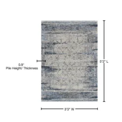 Benelli 5 Silver 3 ft. 3 in. x 5 ft. 3 in. Area Rug by Addison Rugs -Deals Flooring Luxe Store silver addison rugs area rugs hdbn5si3x5 76 1000