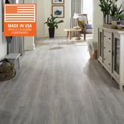 Silverton Oak 7-1/2 in W Water Resistant Laminate Wood Flooring (947.6 sq. ft./pallet) by TrafficMaster -Deals Flooring Luxe Store silverton oak trafficmaster laminate wood flooring tm5p 31 1000