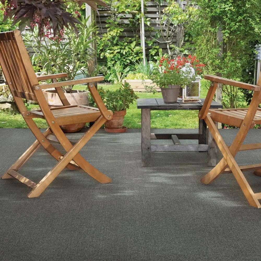 Elevations - Color Sky Grey 12 ft. Indoor/Outdoor Ribbed Texture Carpet by TrafficMaster 4 Elevations - Color Sky Grey 12 ft. Indoor/Outdoor Ribbed Texture Carpet by TrafficMaster - Image 2