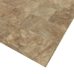 Pro Basic Refined Slate Neutral Stone Residential Vinyl Sheet Flooring 12ft. Wide x Cut to Length by TrafficMaster -Deals Flooring Luxe Store slate neutral trafficmaster vinyl sheet flooring c9770406k536g14 4f 1000