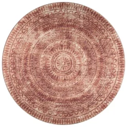 Modena Spice 8 ft. x 8 ft. Round Medallion Area Rug by Addison Rugs