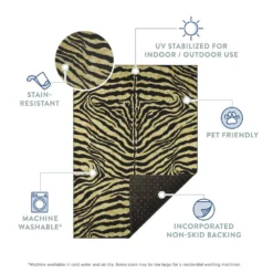 Kruger Stone 10 ft. x 14 ft. Animal Print Area Rug by Addison Rugs 16 Kruger Stone 10 ft. x 14 ft. Animal Print Area Rug by Addison Rugs -Deals Flooring Luxe Store stone addison rugs area rugs hdkr3st10x14 76 1000