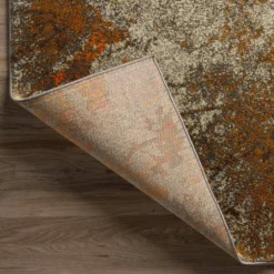 Bach 60 Abstract Tangerine 3 ft. 3 in. x 5 ft. 1 in. Area Rug by Addison Rugs -Deals Flooring Luxe Store tangerine addison rugs area rugs hdbh60ta3x5 66 1000