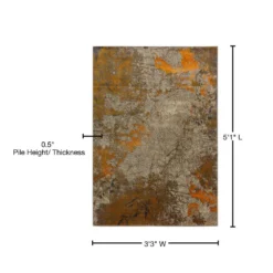 Bach 60 Abstract Tangerine 3 ft. 3 in. x 5 ft. 1 in. Area Rug by Addison Rugs -Deals Flooring Luxe Store tangerine addison rugs area rugs hdbh60ta3x5 76 1000