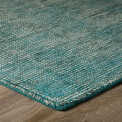 Dexter 1 Teal 2 ft. 3 in. x 7 ft. 6 in. Tonal Solid Wool and Viscose Indoor Area Rug Runner by Addison Rugs -Deals Flooring Luxe Store teal addison rugs area rugs hddx1te2x8 4f 1000