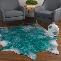 Winston 5 Teal 8 ft. 10 in. x 11 ft. Faux Hyde Area Rug by Addison Rugs -Deals Flooring Luxe Store teal addison rugs area rugs hdwn5te9x11 31 1000