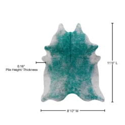 Winston 5 Teal 8 ft. 10 in. x 11 ft. Faux Hyde Area Rug by Addison Rugs -Deals Flooring Luxe Store teal addison rugs area rugs hdwn5te9x11 76 1000