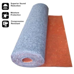 100 sq. ft. 3 ft. x 33.34 ft. x 1/8 in. Acoustical Underlayment with Attached Vapor Barrier for Laminate Flooring by TrafficMaster -Deals Flooring Luxe Store trafficmaster underlayment qw100n1hd fa 1000