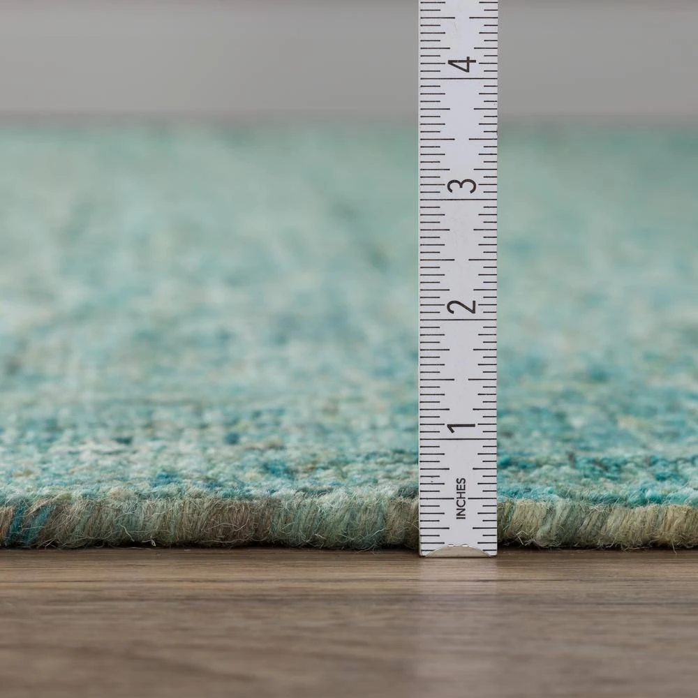 Zen 5 Turquoise 2 ft. 3 in. x 7 ft. 6 in. Runner Rug by Addison Rugs 7 Zen 5 Turquoise 2 ft. 3 in. x 7 ft. 6 in. Runner Rug by Addison Rugs - Image 5