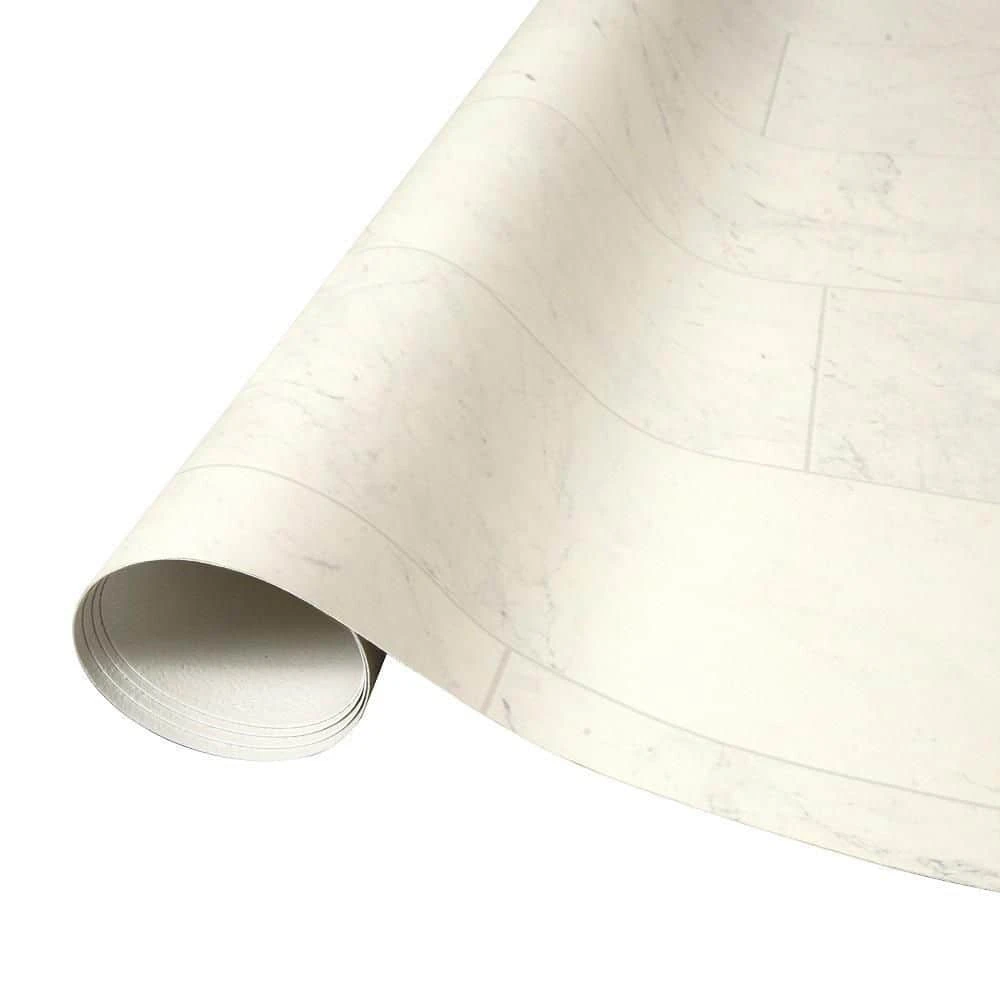 Emerson White Residential Vinyl Sheet Flooring 12 ft. Wide x Cut to Length by TrafficMaster 8 Emerson White Residential Vinyl Sheet Flooring 12 ft. Wide x Cut to Length by TrafficMaster - Image 6
